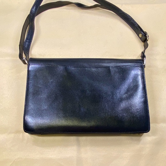 Christian Dior Black Leather Crossbody Bag 
Gold Hardware Clutch /Purse - Picture 2 of 15